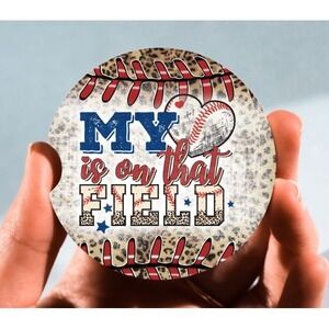 Set of 2 Car Coasters, My Heart Is On That‎ Field Coaster, Neoprene Car Coaster